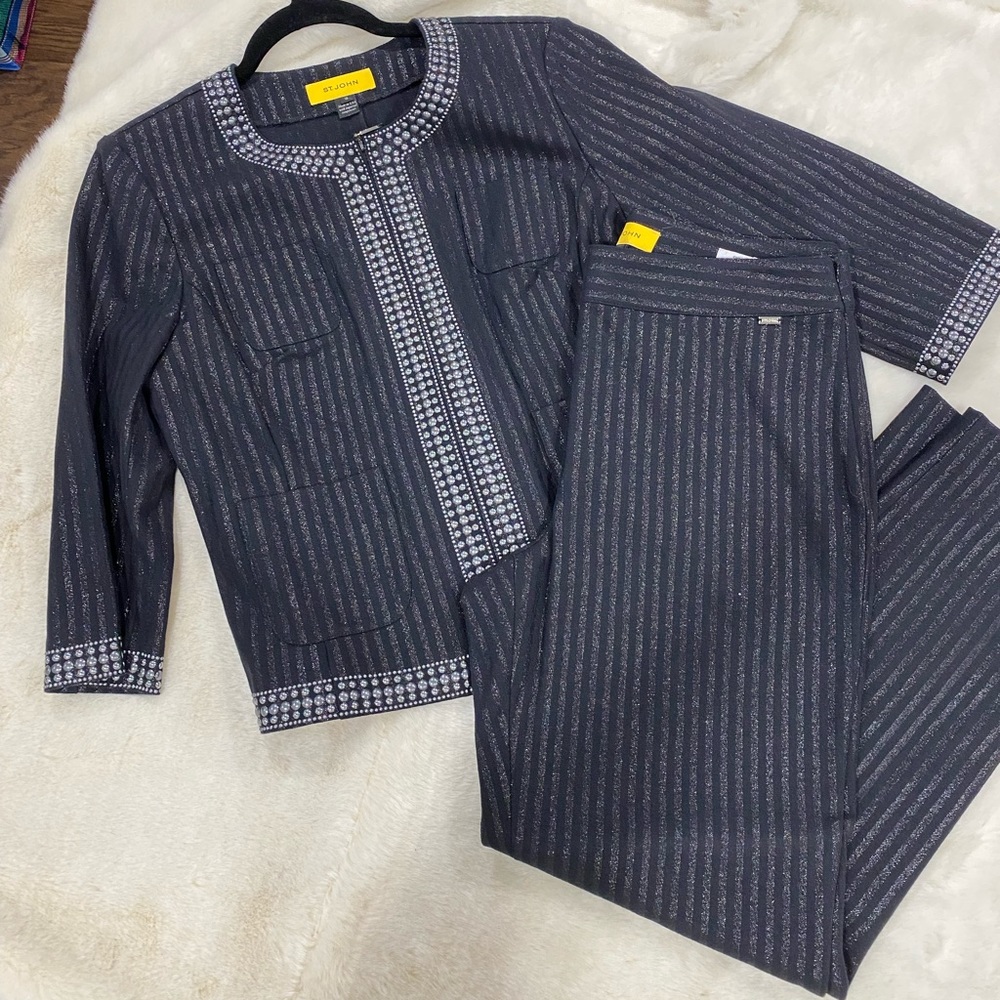 St John Denim Suit